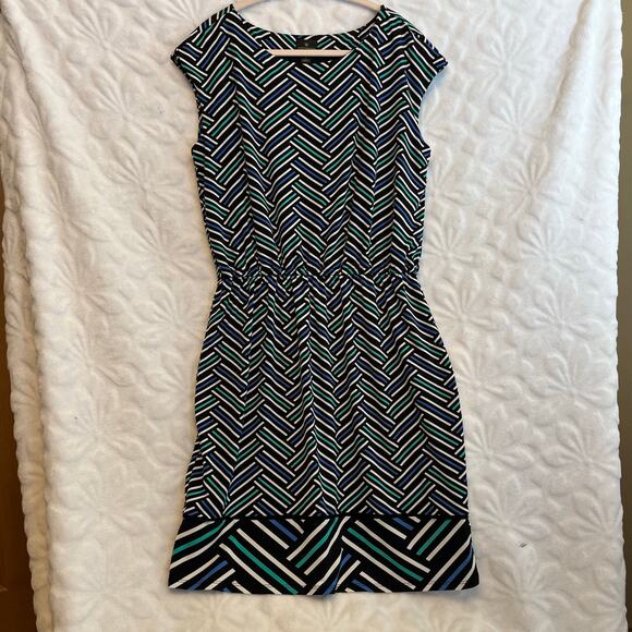 Worthington sleeveless knee length striped dress office work wear sheath dress - Picture 1 of 5